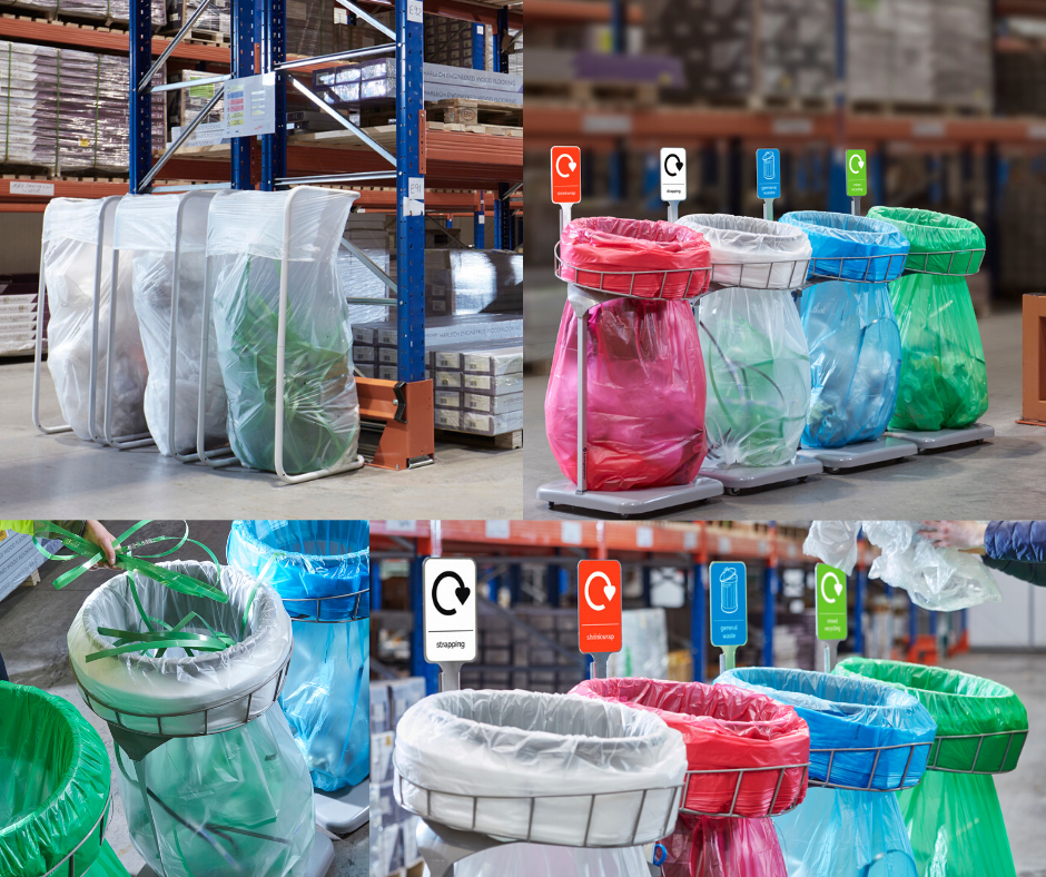 recycling and waste bins for warehouses and production areas