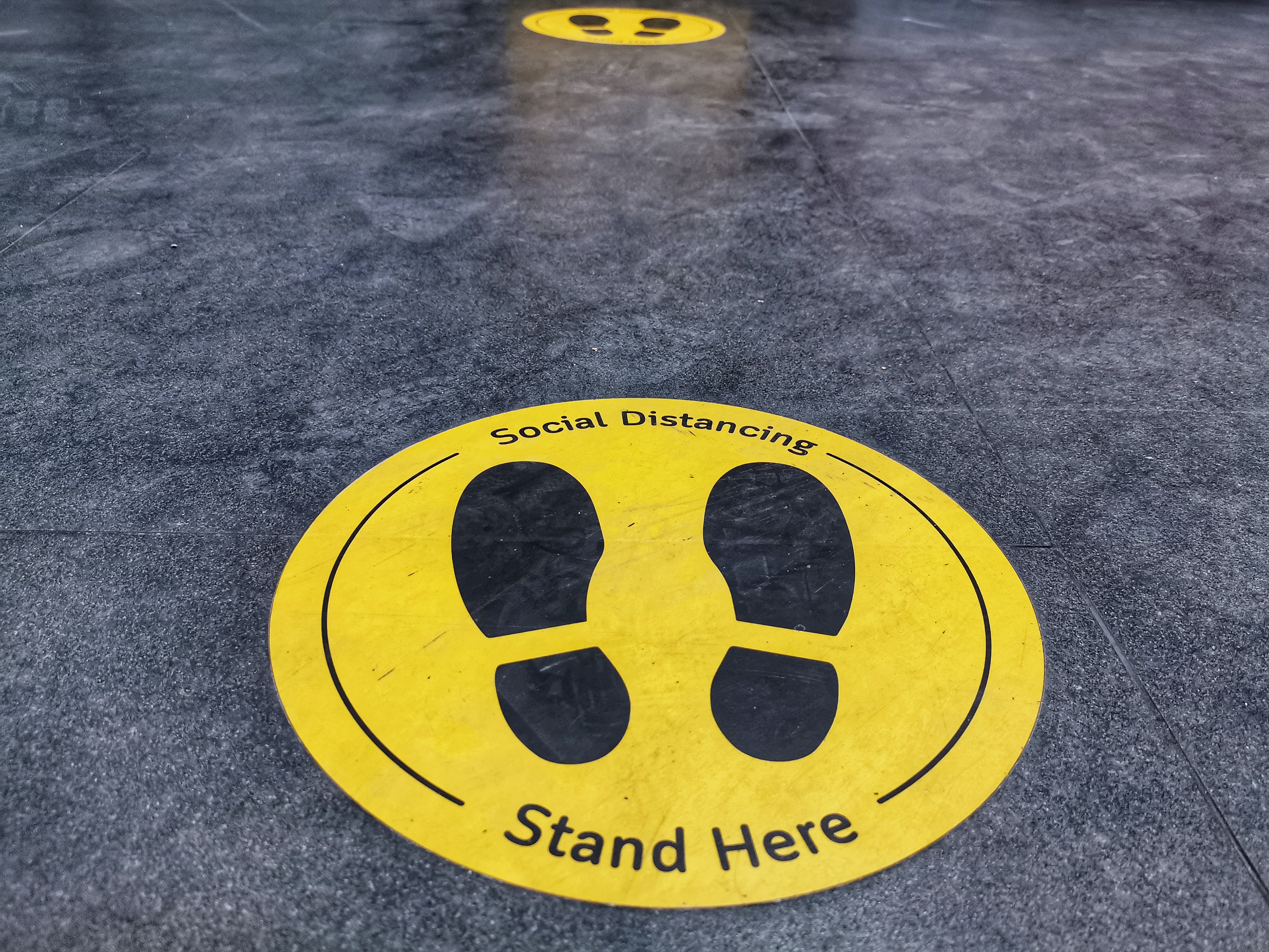 social distancing floor sticker for covid 19