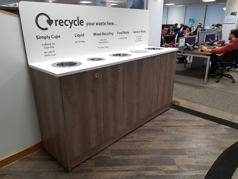 designer office recycling bins