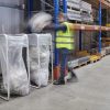 warehouse bins for bulky waste like shrink wrap and plastic pallet wrap