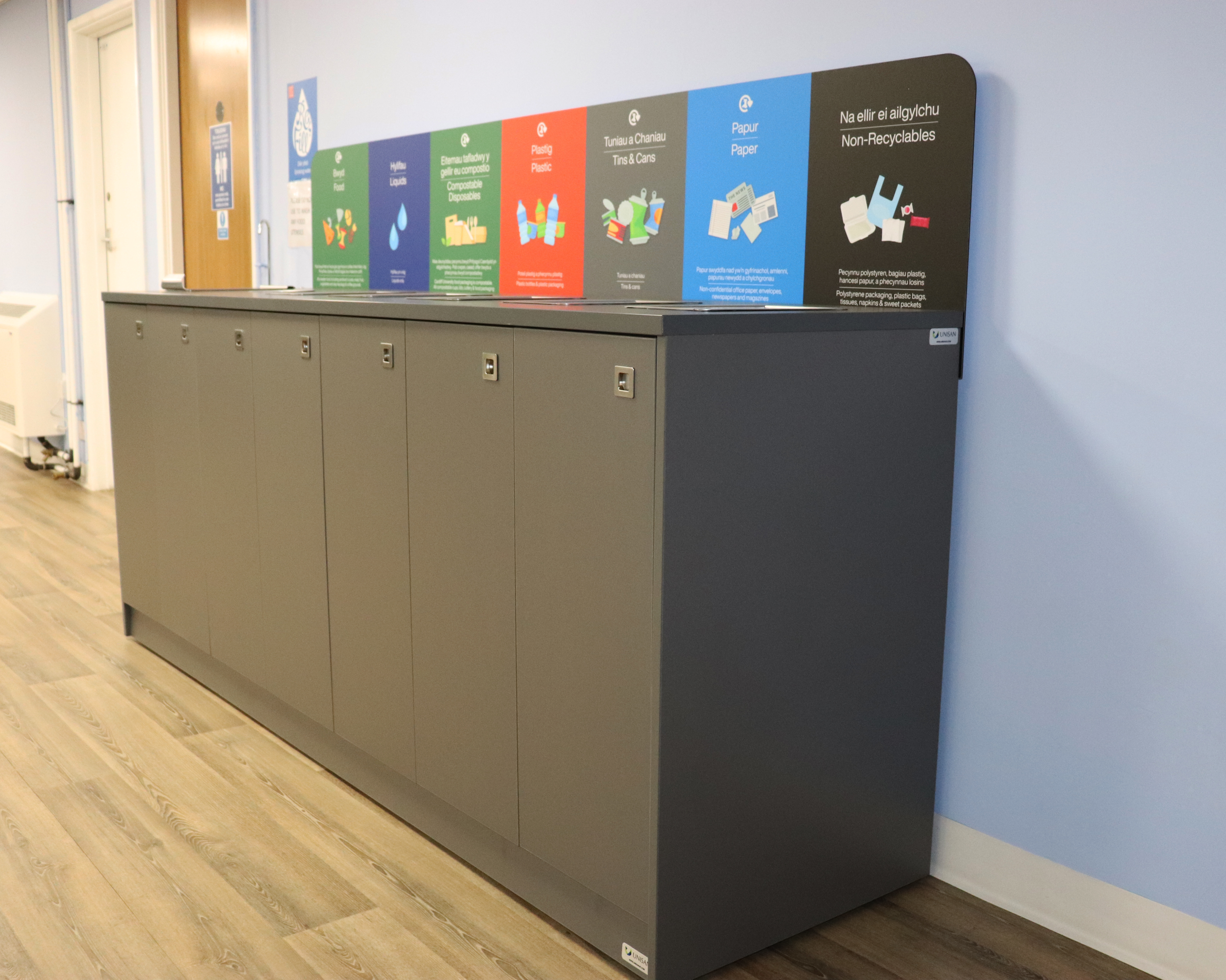 7 Stream Multi Bin office recycling station for wales