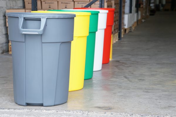 large robust durable recycling and general waste bin for rubbish or storage