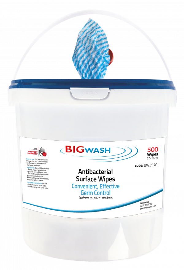 Big Wash antibacterial Surface sanitiser Wipes for killing bacteria and viruses