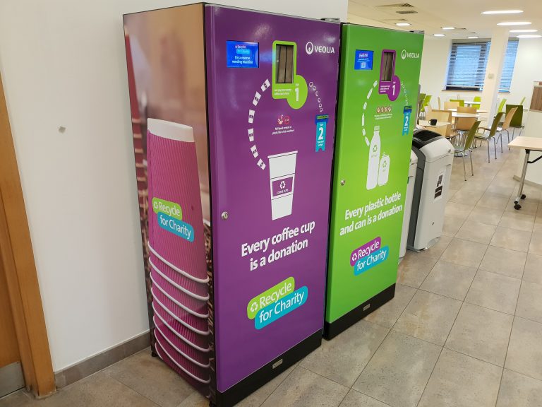 CafeCrush Reverse Vending Machines FOR RECYCLING plastic bottles