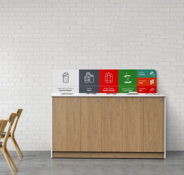 Bespoke recycling station in a breakout room