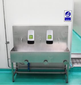Duroline hand hygiene and hand protection cream dispenser in industrial or in Food Factory setting