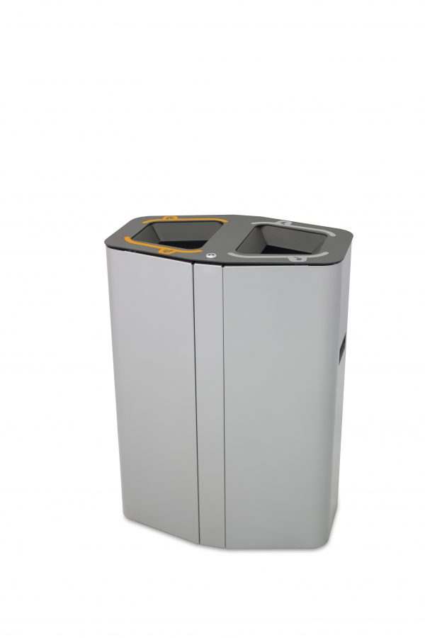2 compartment recycling bin