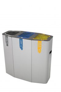 3 compartment recycling bin