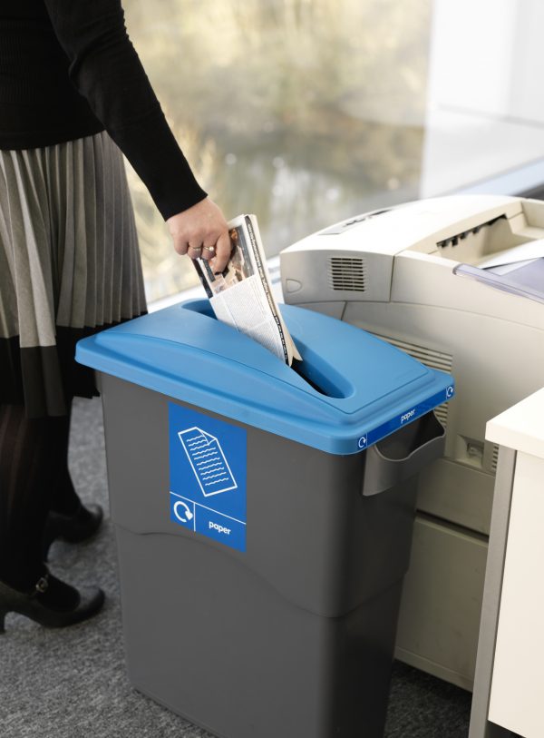 confidential paper waste bin with lock