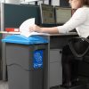 office recycling bin modern slim design