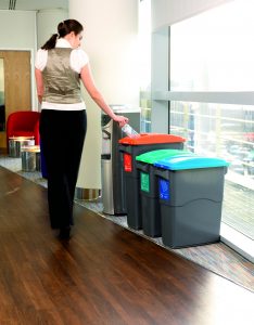 communal recycling bins for offices
