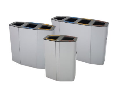 Evolve mixed waste stream centralised recycling bins