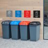 Facilo 50 litre Recycling Bins with signage for schools or offices