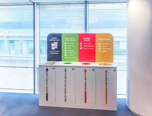 bespoke recycling station great for offices and break out areas