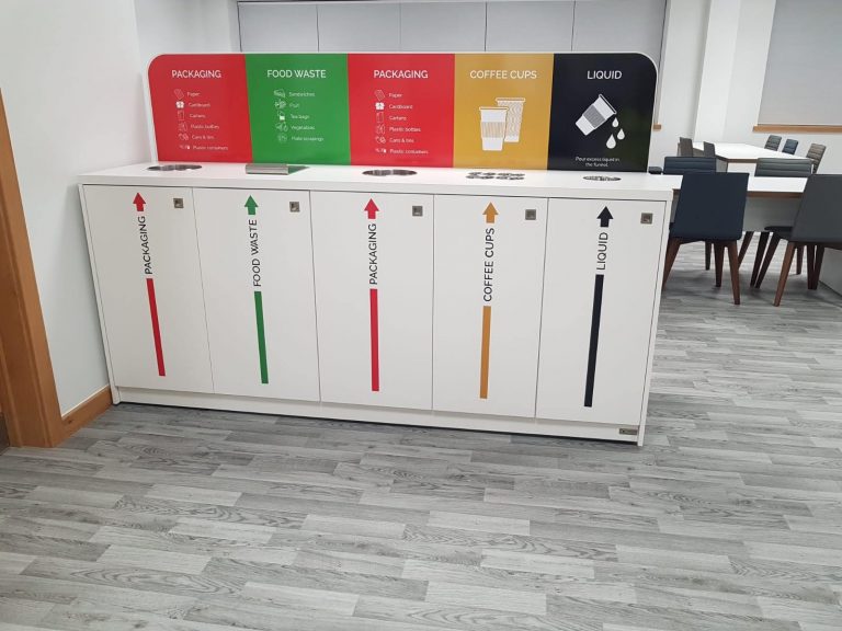 internal office bin bespoke recycling and waste bin station