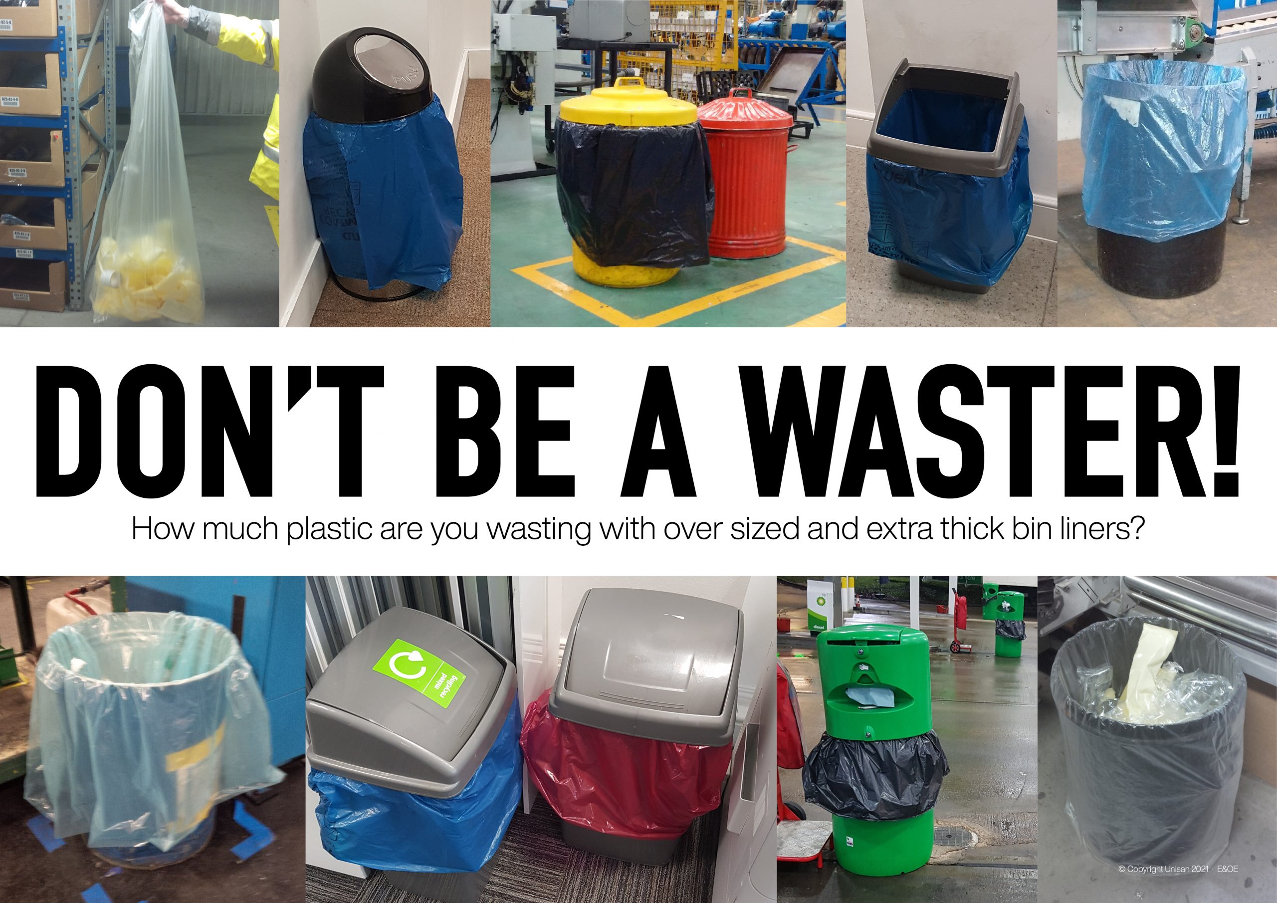 dont waste plastic with bin liners