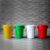 Large colourful heavy duty recycling bins by Unisan UK
