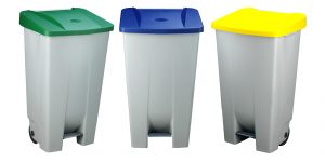 Mobile Pedal Recycling Bins