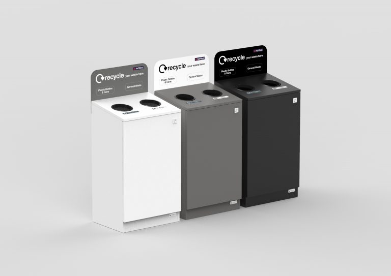 multibin office recycling bin for large british finance company bank