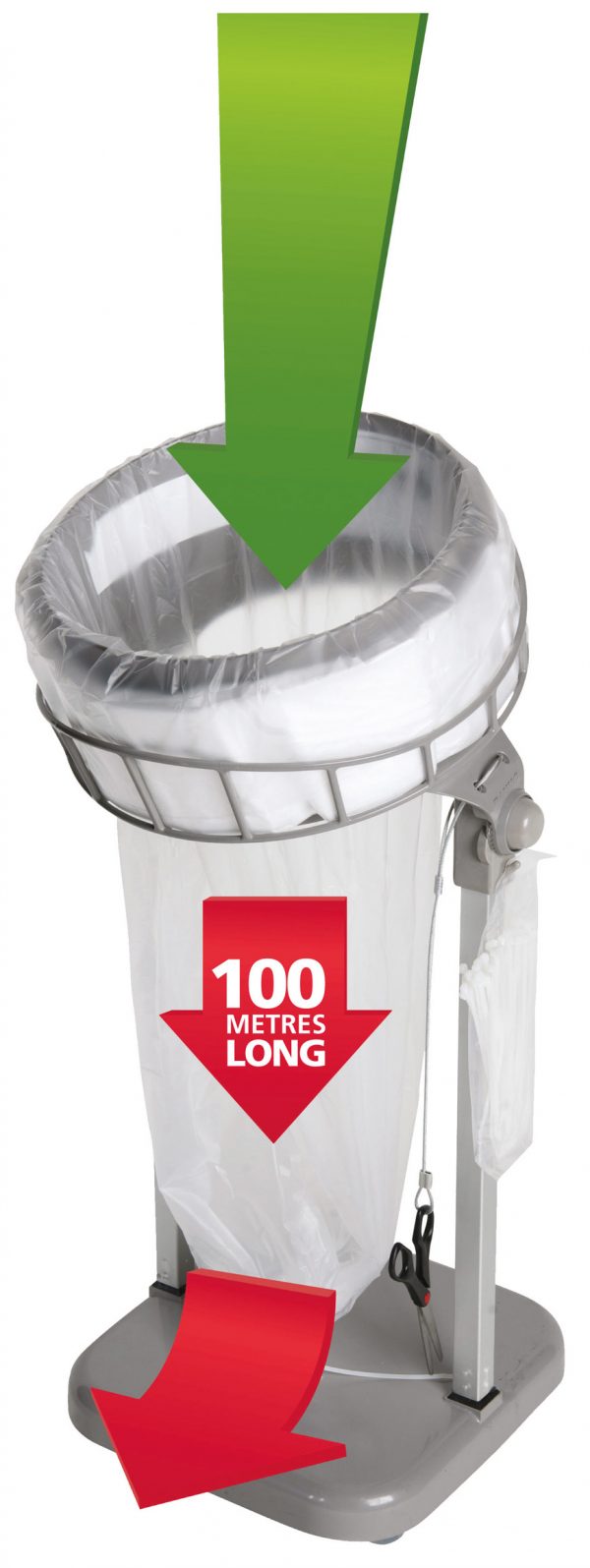 quick bin longopac continuous liner bin with huge bin bag