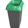 green mixed recycling office recycling bin