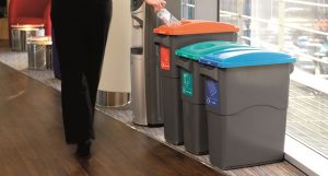 communal multi recycling bins