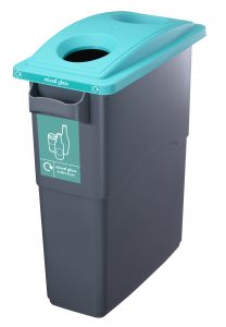 mixed glass recycling bin