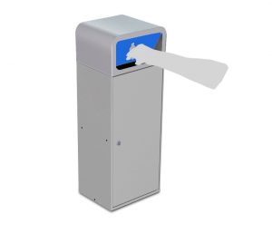 excel recycling bin with frontal self closing flap