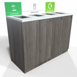 bespoke recycling and waste bin station