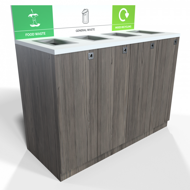 bespoke recycling and waste bin station