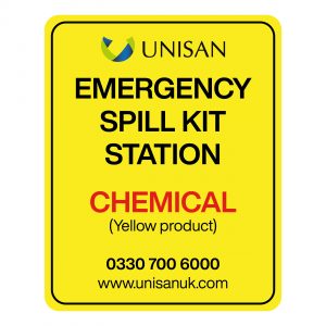 Spill Control Signage 160 x 200mm emergency spill kit station for chemical