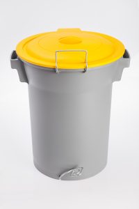 large durable warehouse pedal operated bin