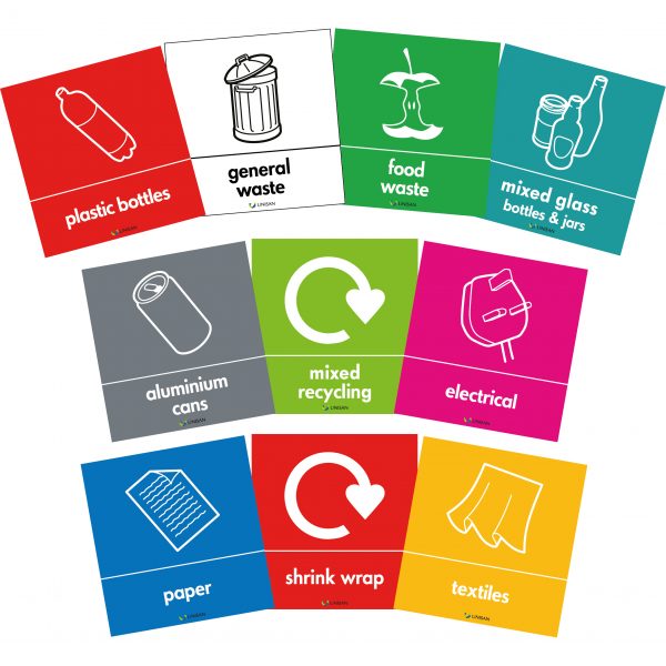 recycling bin labels