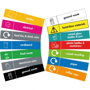 self adhesive vinyl labels for recycle bins