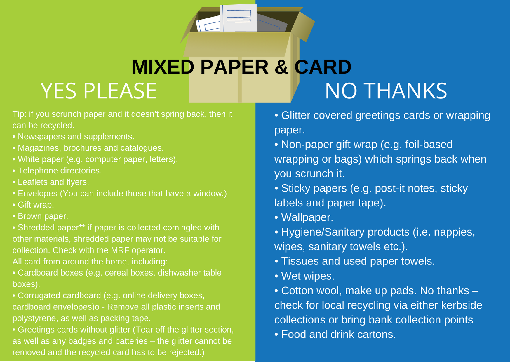 What MIXED paper and card can i recycle