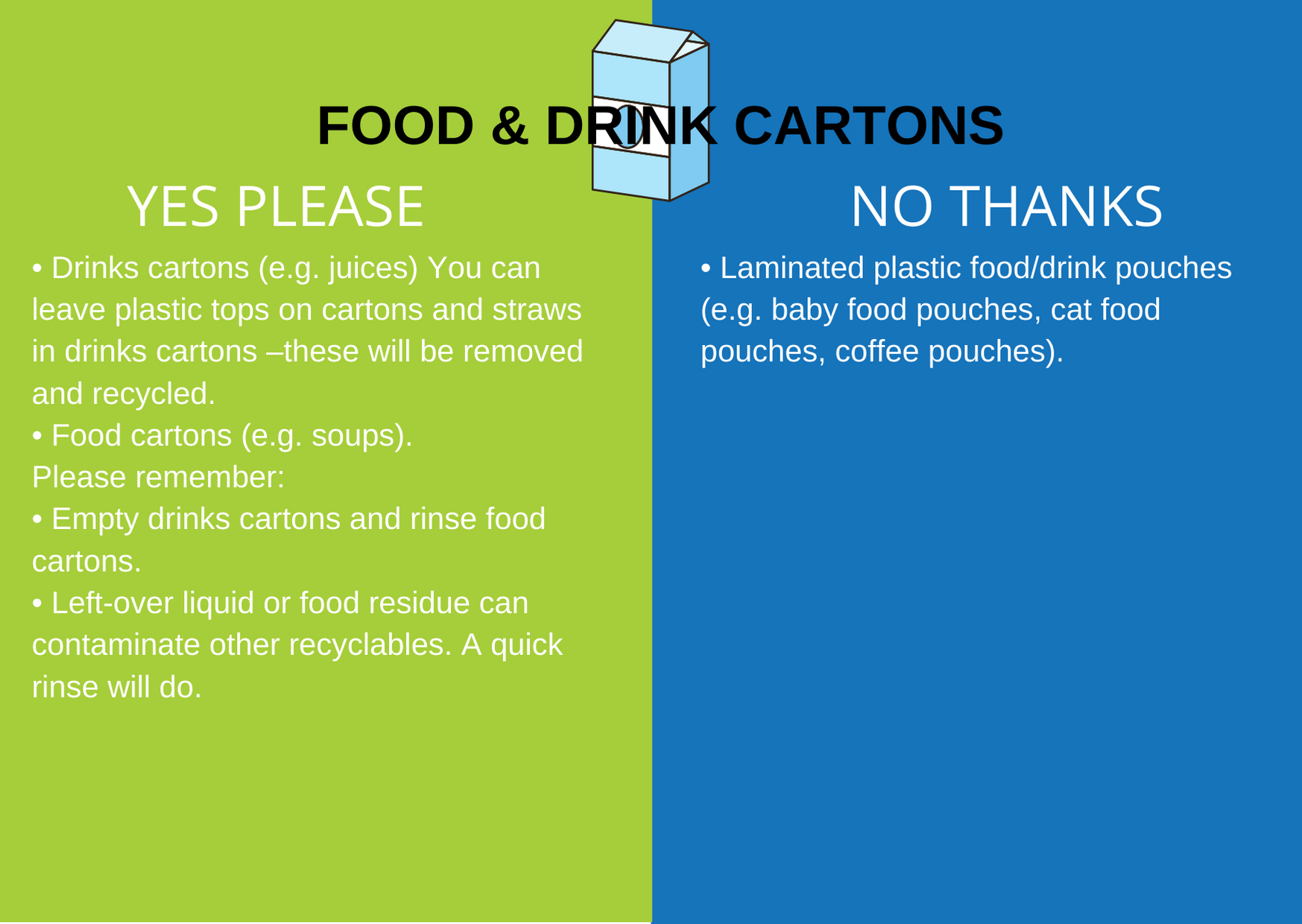 What food and drink cartons can i recycle