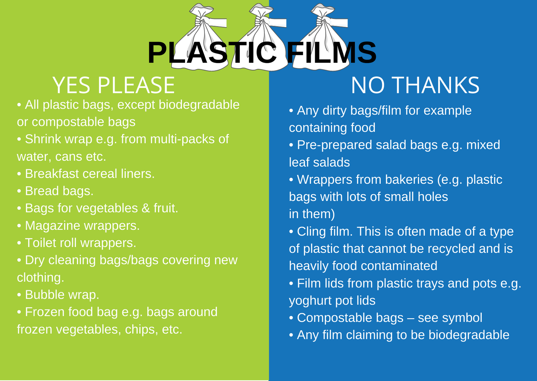 What plastic films can i recycle