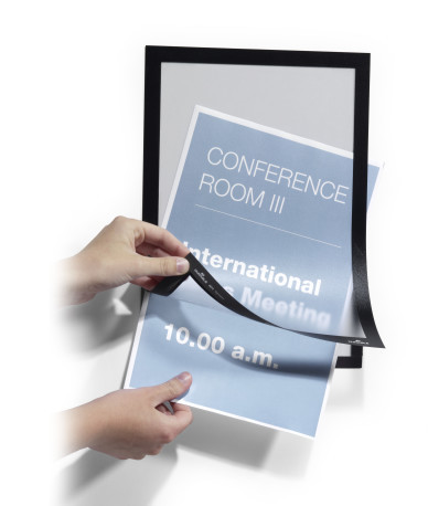 a4 signage holder with magnetic edge for displaying posters or signage