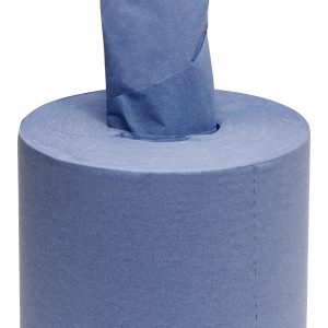 centre feed paper towel roll blue