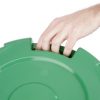 large waste and recycling bin for industrial use with handle