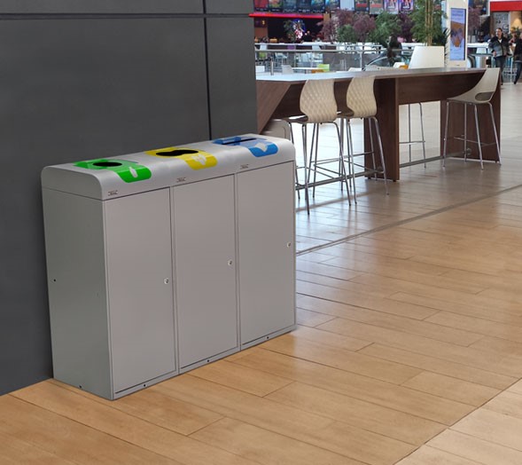 excel recycling bin station for canteens and offices