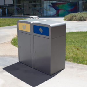 excel recycling bin station suitable for outdoor use