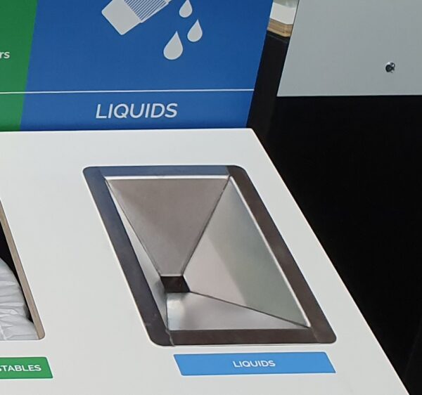 rectangular stainless steel liquid waste funnel kit